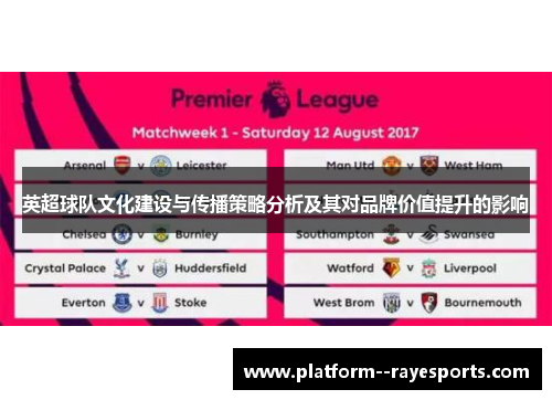 英超球队文化建设与传播策略分析及其对品牌价值提升的影响 英超球队文化建设与传播策略分析及其对品牌价值提升的影响